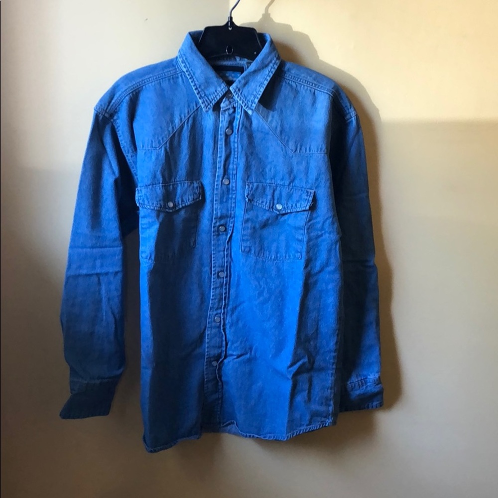 Men’s Sandy River western denim shirt size S